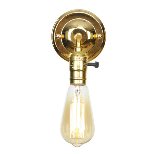Vintage Industrial Indoor Wall Sconce Lights,Retro Iron Art Mini Yellow Wall Lighting Fixture Wall Sconce For Bedside,Edison Light Bulb Rotary Switches Wall Lights For E27 Bulb Wall Lights For Resta