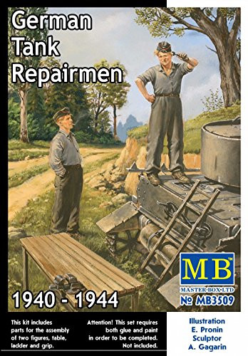 Masterbox 1:35 Scale German Tank Repairmen 1941-1945" Construction Kit (Grey)