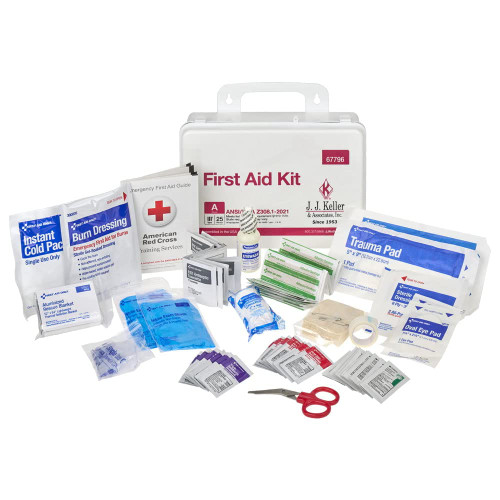 First Aid Kit, 25 Person 94 Pieces, ANSI Class A, OSHA, Plastic, Waterproof