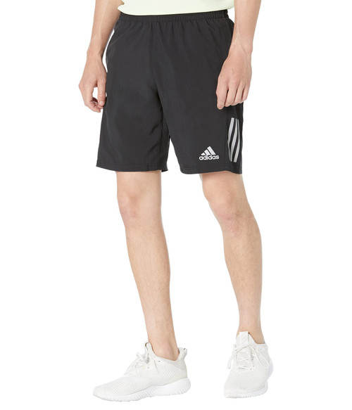 adidas Men's Standard Own The Run Shorts, Black/Reflective Silver, XX-Large