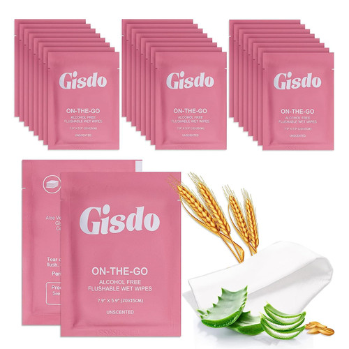 500 Pcs Wet Wipes Flushable Wet Wipes Individually Wrapped Travel Unscented Wet Wipes Flushable Toilet Tissue Travel Butt Wet Wipes Aloe Vera for Butt, Hand