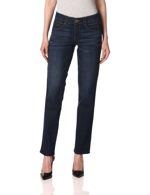 Democracy Women's Ab Solution Straight Leg Jean, Indigo, 4L