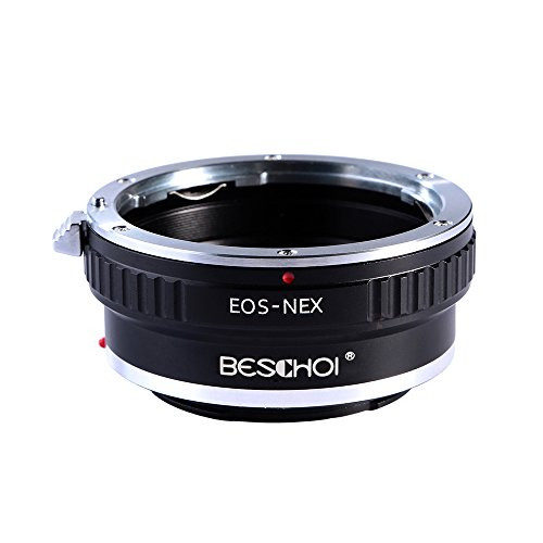 Beschoi Lens Mount Adapter for Canon EOS Lens to Sony Alpha NEX E-Mount Camera, EOS to NEX Lens Adapter, Fits Sony NEX-3, NEX-5, NEX-5N, NEX-7, NEX-7N, NEX-C3, NEX-F3, Sony Camcorder NEX-VG10, VG20