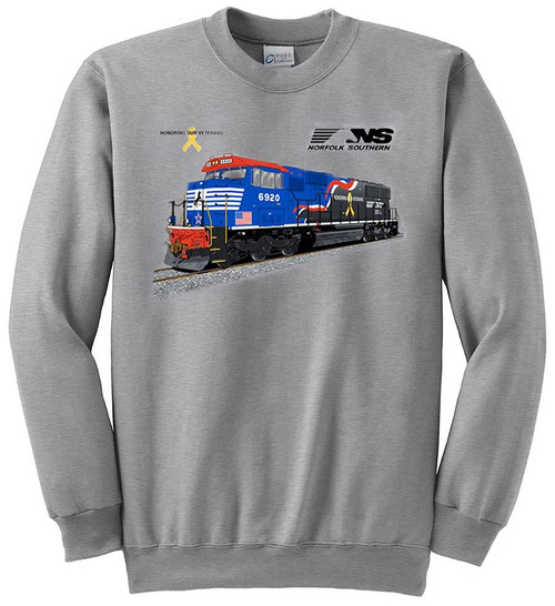 Daylight Sales Norfolk Southern Veteran's Tribute Sweatshirt Adult S [101] Ash