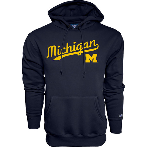 Blue 84 Men's Michigan Wolverines Hoodie Cursive Team Color, Team Color, XX-Large Blue 84 Men's Michigan Wolverines Hoodie Cursive Team Color, Team Color, XX-Large