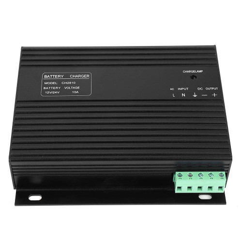 Genset Battery Charger, 12V/24V 10A Generator Genset Intelligent Battery Charger for Various Brands of 12V and 24V -Acid Batteries