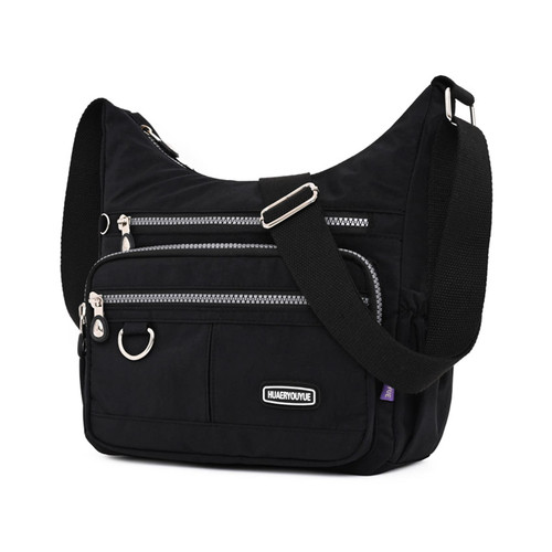 Oichy Crossbody Bag for Women Multi Pocket Shoulder Bag Waterproof Messenger Bag Casual Nylon Purse Handbag Pocketbooks (Black) Oichy Crossbody Bag for Women Multi Pocket Shoulder Bag Waterproof Messenger Bag Casual Nylon Purse Handbag Pocketbooks (Black)