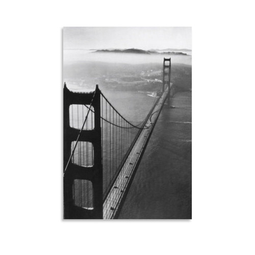 ESyem Posters Black And White Wall Art Vintage San Francisco Travel Poster Canvas Painting Posters And Prints Wall Art Pictures for Living Room Bedroom Decor 20x30inch(50x75cm) Unframe-style