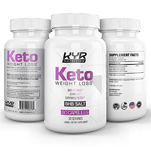 KYR Keto Advanced Weight Loss Diet Supplement | Our ketogenic Pills Burn Fat Instead of Carbs | Best Fuel for The Keto Diet and Your State of Ketosis - 60 Veggie Capsules (1 Bottle) KYR Keto Advanced Weight Loss Diet Supplement | Our ketogenic Pills Burn Fat Instead of Carbs | Best Fuel for The Keto Diet and Your State of Ketosis - 60 Veggie Capsules (1 Bottle)