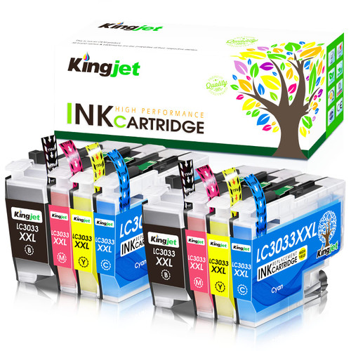 Kingjet Compatiable for Brother LC3033 Ink Cartridges Replacement for LC3033 LC3033XXL LC3035 LC3035XXL Use with Brother MFC-J995DW MFC-J995DWXL MFC-J805DW MFC-J805DWXL MFC-J815DW, 8 Pack