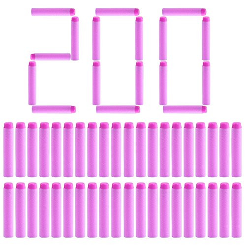 Refill Darts, Yamix 7cm 200-Dart Refill Pack Refill Bullets for nerf rebelle rapid red blaster and other nerf rebelle series, Solid Head (Pink) Refill Darts, Yamix 7cm 200-Dart Refill Pack Refill Bullets for nerf rebelle rapid red blaster and other nerf rebelle series, Solid Head (Pink)
