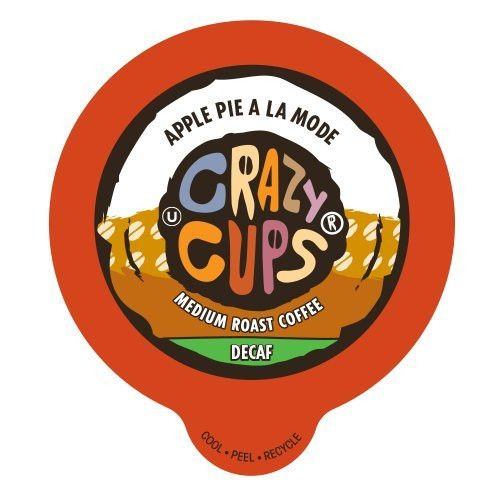Crazy Cups Flavored Decaf Coffee, for the Keurig K Cups Coffee 2.0 Brewers, Apple Pie A La Mode, 22 Count Crazy Cups Flavored Decaf Coffee, for the Keurig K Cups Coffee 2.0 Brewers, Apple Pie A La Mode, 22 Count