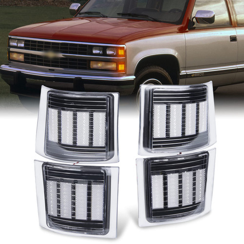 Gempro LED Corner Lights Side Marker Signal Lamps for Chevy C/K 1500 2500 3500 1994-1998 C10 Pickup Truck Silverado Suburban Tahoe Front Grill Lights, 4PCS (Clear Len) Gempro LED Corner Lights Side Marker Signal Lamps for Chevy C/K 1500 2500 3500 1994-1998 C10 Pickup Truck Silverado Suburban Tahoe Front Grill Lights, 4PCS (Clear Len)