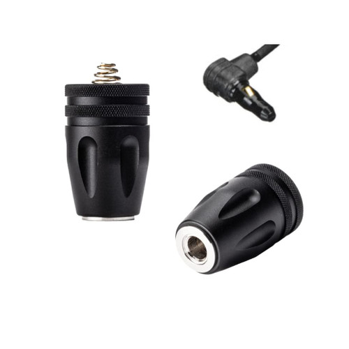 Cable Port Tailcap for Surefire Scout Lights & Arisaka M300/M600 Light Bodies - Surefire UE Type - Black Finish (Crane-Style Laser Plugs ONLY)