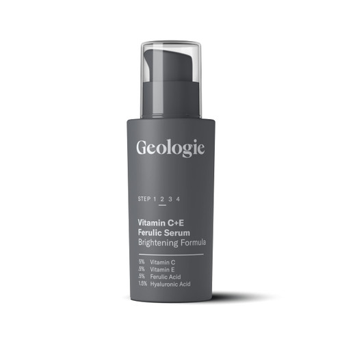 Geologie Vitamin C+E Ferulic Serum | Brightens + Firms + Smooths Skin | 5% Vitamin C + 0.5% Vitamin E + 0.5% Ferulic Acid + 1.5% Hyaluronnic Acid | 30 ML (3 Month Supply) Geologie Vitamin C+E Ferulic Serum | Brightens + Firms + Smooths Skin | 5% Vitamin C + 0.5% Vitamin E + 0.5% Ferulic Acid + 1.5% Hyaluronnic Acid | 30 ML (3 Month Supply)