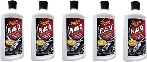 Meguiars G12310 PlastX Clear Plastic Cleaner and Polish, PSCUye 5 Pack(10 ounce)