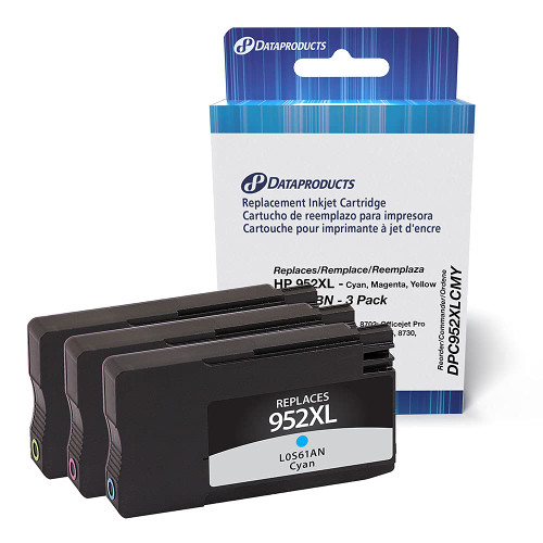 Dataproducts Brand Remanufactured Ink Cartridge Replacement for HP 952XL N9K30BN | Cyan, Magenta, Yellow 3 Pack
