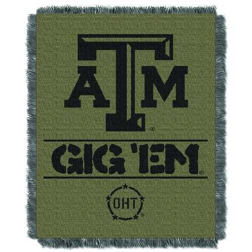 Northwest The Company NCAA Texas A&M Aggies Woven Jacquard Throw Blanket, 46" x 60", OHT Rank Northwest The Company NCAA Texas A&M Aggies Woven Jacquard Throw Blanket, 46" x 60", OHT Rank