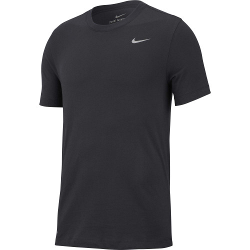 Nike Men's Dry Tee, Dri-FIT Solid Cotton Crew Shirt for Men, Anthracite/Mattellic Silver, 4XL