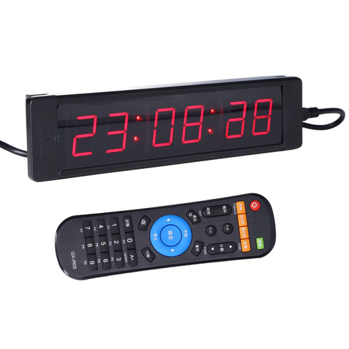 US Plug AC100-240V Clock Timer LED Nordic Digital Clock Remote Control Precision Chronograph Stopwatch with Remote Control for Study Room Bedroom Office,Special Lighting