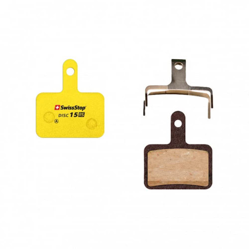 SwissStop RS Bicycle Disc Pads Model D15 for Shimano/TRP/Tektro/Quad Brake Calipers, Yellow