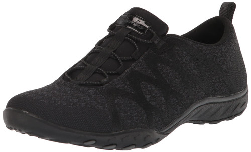 Skechers Women's Breathe Easy-Infi Knity Sneaker, Black, 8.5