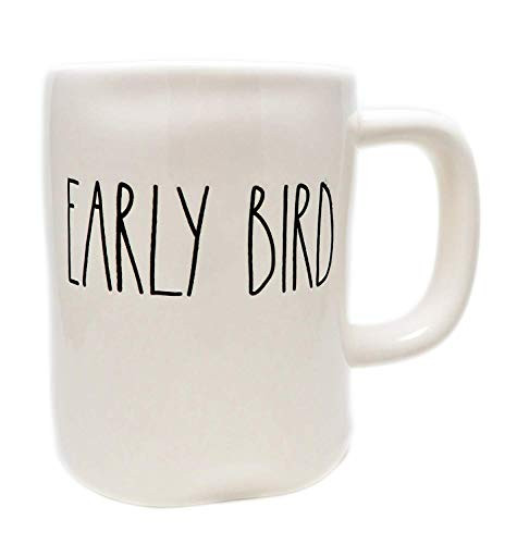Rae Dunn By Magenta EARLY BIRD Large Letter LL Ceramic Coffee Mug