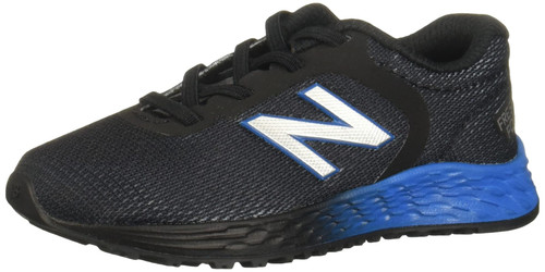 New Balance Kid's Fresh Foam Arishi V2 Bungee Running Shoe, Black/Wave/Silver Metallic, 7 Toddler