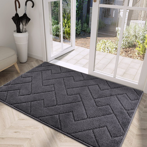 PURRUGS Dirt Trapper Indoor Door Mat 31.5" x 47", Non-Skid/Slip Machine Washable Entrance Rug, Shoes Scraper, Dog Door Mat, Super Absorbent Floor mat for Front Door, Entry, Muddy Wet Shoes and Paws PURRUGS Dirt Trapper Indoor Door Mat 31.5" x 47", Non-Skid/Slip Machine Washable Entrance Rug, Shoes Scraper, Dog Door Mat, Super Absorbent Floor mat for Front Door, Entry, Muddy Wet Shoes and Paws