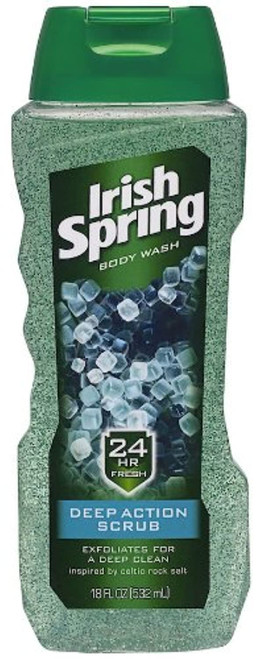 Irish Spring Body Wash, Deep Action Scrub, 18 Fluid Ounce (Pack of 6) Irish Spring Body Wash, Deep Action Scrub, 18 Fluid Ounce (Pack of 6)