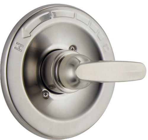 Delta Faucet Foundations 13 Series Single-Function Shower Valve Trim Kit, Shower Handle, Delta Shower Trim Kit, Stainless BT13010-SS (Valve Not Included)