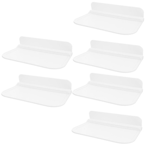 Zerodeko 6 pcs Towel Rack Storage Sink Storage Rack Wall Mount Towel Rack Foldable Shelf Bathroom Rack Towel Racks for Bathroom Wall Mounted Hanging Shower Shelf Hanging Storage Shelf Frame