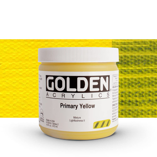 Golden Heavy Body Acrylic - Primary Yellow 16oz jar