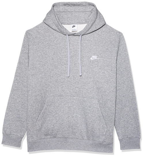 Nike Pull Over Hoodie, Dark Grey Heather/Mattelic Silver/White, XX-Large