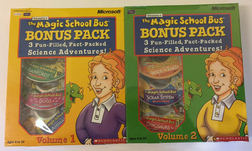 THE MAGIC SCHOOL BUS SCIENCE ADVENTURES BONUS PACK VOLUMES 1 AND 2 (CD-ROM)