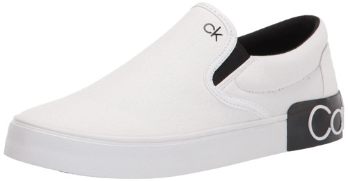 Calvin Klein Men's RYOR Sneaker, White Canvas 115, 8