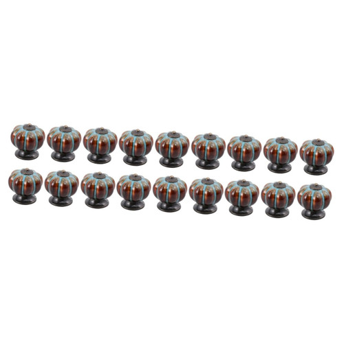 DOITOOL 18 pcs Vintage Door knobs Dresser pulls Handles for Dresser Drawers Ceramic Drawer pulls knobs for Dresser Drawers Ceramic Pull Handle Cupboard Pull knob Single Hole Decorate