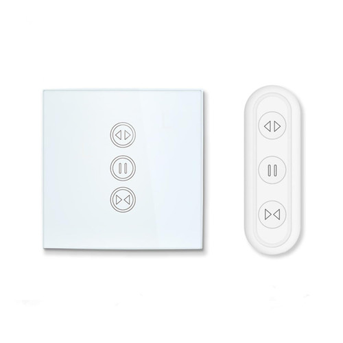 ZMIN Tuya EU WiFi Roller Shutter Curtain Switch for Electric Motorized Blinds with Remote Control Google Home Aelxa Remote and Switch