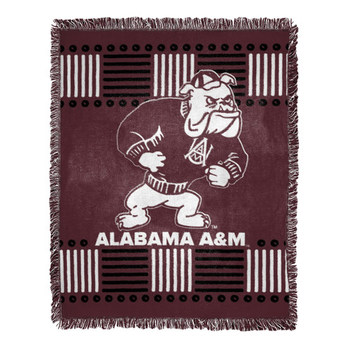 Northwest NCAA Alabama A&M Bulldogs Woven Jacquard Throw Blanket, 46" x 60", Homage Northwest NCAA Alabama A&M Bulldogs Woven Jacquard Throw Blanket, 46" x 60", Homage