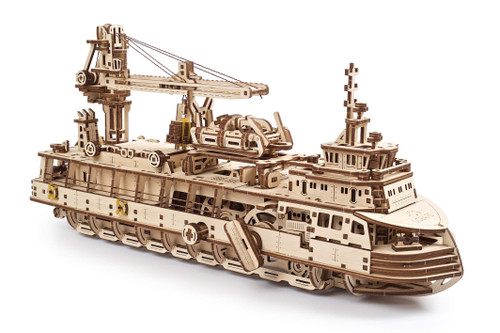 UGEARS 3D Puzzles Research Vessel - DIY Model Ship 3D Idea - Unique and Creative Wooden Mechanical Models - Self Assembly Woodcraft Construction Kits UGEARS 3D Puzzles Research Vessel - DIY Model Ship 3D Idea - Unique and Creative Wooden Mechanical Models - Self Assembly Woodcraft Construction Kits