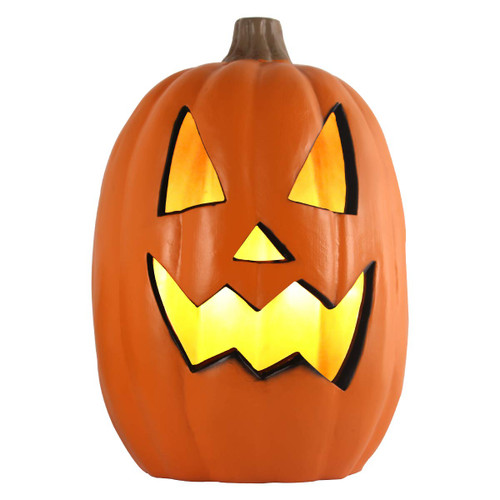 Halloween Pumpkin Lantern, Jack o Lanterns Light Up Pumpkin Decorations, Lighted Pumpkin with LED Bulb Indoor/Outdoor Pumpkin Decoration 16in Halloween Pumpkin Lantern, Jack o Lanterns Light Up Pumpkin Decorations, Lighted Pumpkin with LED Bulb Indoor/Outdoor Pumpkin Decoration 16in