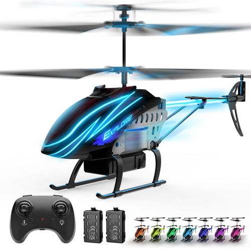 BUSSGO RC Helicopter, Remote Control Helicopter for Kids with 30Mins Flight(2 Batteries), 7+1 LED Light Modes, Altitude Hold, 3.5 Channel, Gyro Stabilizer,Remote Helicopter Toys for Boys and Girls