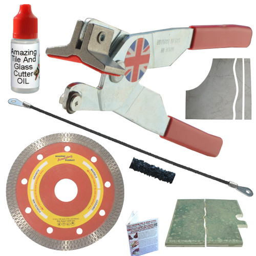 Tile Cutters Tile Tools Kit 1 Ceramic Tile Cutter 4 1/2 in Ultra Thin Diamond Grinder Tile Saw for Corner Cuts and Box Cut Outs in Porcelain Carbide Hacksaw Tile Blade For Notches in Ceramic Wall Tile