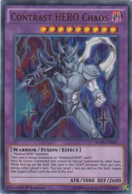 YU-GI-OH! - Contrast Hero Chaos (SDHS-EN041) - Structure Deck: Hero Strike - 1st Edition - Ultra Rare YU-GI-OH! - Contrast Hero Chaos (SDHS-EN041) - Structure Deck: Hero Strike - 1st Edition - Ultra Rare