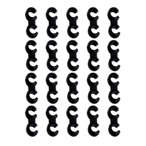 kmobruzy 20 Pcs Bike Cable Clasps Bicycles Rotating S-Hook Clips Bike Cable Management Fixing Clips for Mountain Road Bike Rotating S-Hook Clips Plastic Cable Holders Bike Brake Cable Clips