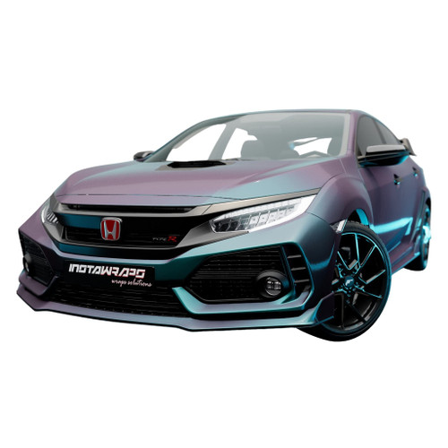 Avery Dennison SW900 Vinyl Film Car Wrap Series | Colorflow Satin Rushing Riptide | 673-S | (Sample 3in x 5in)