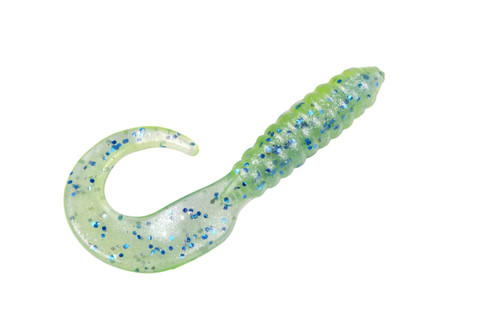 Strike King Lures Mr. Crappie Grub Lure, 2" Length, Blue Grass, Package of 15