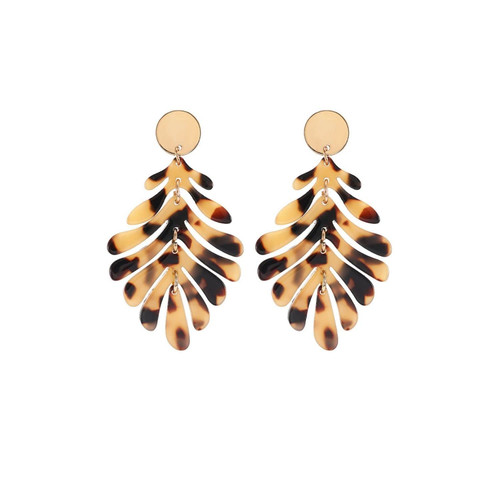 Fuqimanman2020 Acrylic Pendant Necklace Earring Tortoise Resin Palm Leaf Statement Drop Dangle Earrings Necklace Boho Jewelry Set for Women Girls?LeopardB? Fuqimanman2020 Acrylic Pendant Necklace Earring Tortoise Resin Palm Leaf Statement Drop Dangle Earrings Necklace Boho Jewelry Set for Women Girls?LeopardB?