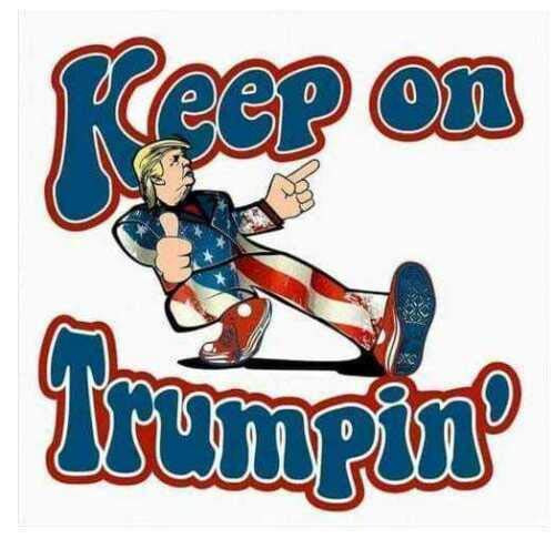 Keep ON TRUMPIN Decal Bumper Vinyl Decal StickerCar Decal Bumper Sticker for Use on Laptops Windows Scrapbook Luggage Lockers Cars Trucks