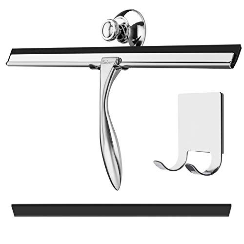 Baban Shower Squeegee Glass Squeegee Window Squeegee Floor Squeegee All-Purpose Squeegee for Bathroom/Kitchen/Balcony/Car Glass/Mirror, Squeegee Window Stainless Steel Squeegee, 12 Inch